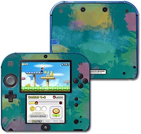 MightySkins Skin Compatible with Nintendo 2DS - Watercolor Blue | Protective, Durable, and Unique Vinyl Decal wrap Cover | Easy to Apply, Remove, and Change Styles | Made in The USA in Kuwait