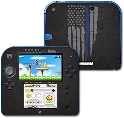 MightySkins Skin Compatible with Nintendo 2DS - Thin Blue Line | Protective, Durable, and Unique Vinyl Decal wrap Cover | Easy to Apply, Remove, and Change Styles | Made in The USA in Kuwait