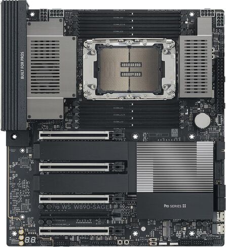ASUS PRO WS W890-SAGE Intel LGA4710-2 EEB Workstation Motherboard (4 PCIe 5.0 x16 Slots, Multi-GPU Support, 12+2+2+1+2 Power Stage Design, 4 PCIe 5.0 M.2 Slots, Dual 10Gb LAN, SlimSAS) in Kuwait