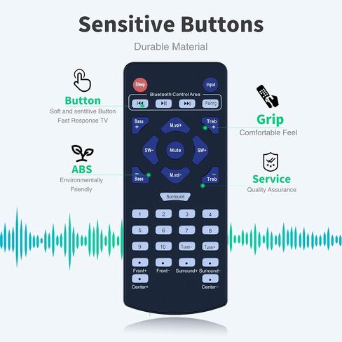 PFA540BT Replacement Infrared Remote Control for Pyle Home Theater Power Stereo Receivers - Compatible with Pyle Audio Systems in Kuwait