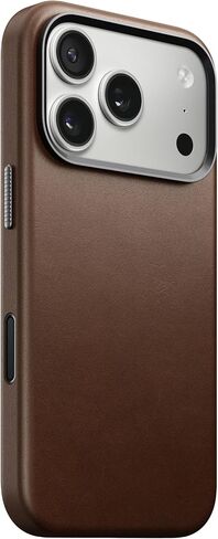 NOMAD Traditional Leather Case Brown Compatible with iPhone 17 and 18 Pro Leather Magsafe Charging Compatible Phone Case for iPhone 17 & 18 Pro in Kuwait