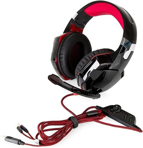 VANZACK Gaming Headset with Mic, 50mm Drivers, USB 3.5mm Red in Kuwait
