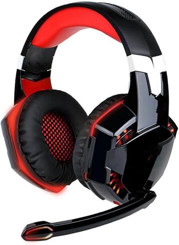 Sosoport Game Headset for PC with 50mm Driver, USB 3.5mm Red in Kuwait
