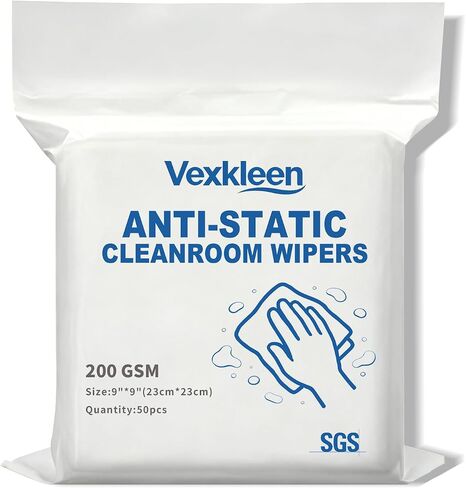 9" x 9" Anti-Static & Microfiber Wipes (50 Pcs, 200GSM) in Kuwait