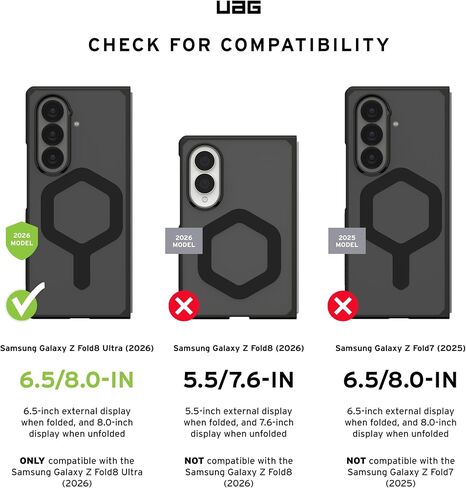 UAG Glass for Samsung Galaxy Z Fold8 Ultra Screen Protector, Clear in Kuwait