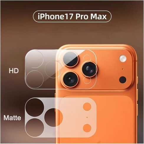 Camera Protector Hollow Lens Film 3Pcs Rear Back Camera Lens Protector Matte Hollow Protective Film for iPhone 17 Pro Max Only in Kuwait