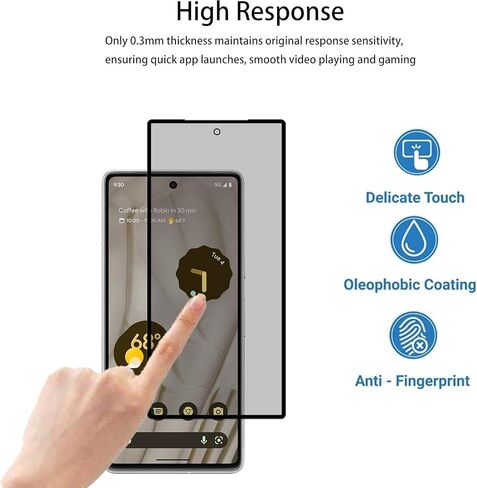 [2-2 Pack Privacy Screen Protector Designed For Google Pixel 7 Anti Spy Private Tempered Glass Film 2-Pack Camera Lens Protector Film 2-Pack in Kuwait