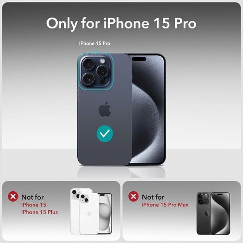 ESR 3+2 Pack for iPhone 15 Pro Screen Protector, Align Frame in Kuwait