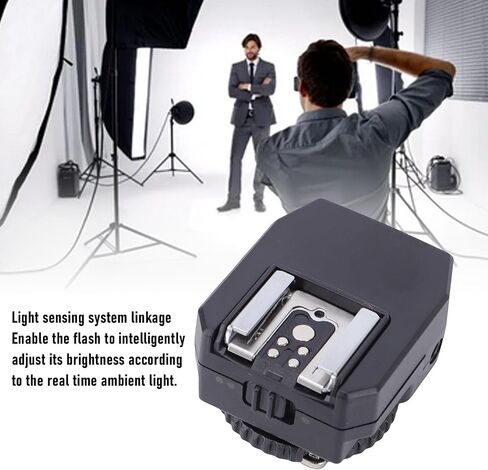 Hot Shoe Adapter, TTL Auto Metering and High Speed Sync Flash Trigger with 3.5mm PC Sync Port, for DSLR Camera and Studio Photography, Camera Accessory in Kuwait