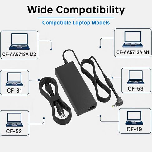 110W 5.5mm 2.5mm CF-AA5713A M2 Power Charger fit for Panasonic Toughbook CF-31 CF-53 CF-52 CF-19 15.6V 7.05A Laptop AC Adapter in Kuwait
