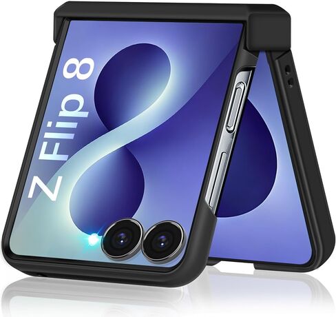 Migexxkj for Samsung Galaxy Z Flip 8 Case with Hinge Protection, Full Body Protective Cover Hard PC Ultra Slim Anti-Scratch Shockproof Lightweight Phone Case for Samsung Galaxy Z Flip 8 5G (Black) in Kuwait