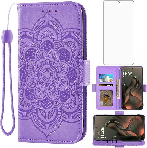 Asuwish Phone Case for Motorola Moto G Stylus 5G 2025 Wallet Cover with Tempered Glass Screen Protector and PU Leather Flip Credit Card Holder Cell Accessories GStylus G5 XT2517-1 Women Men Dark Green in Kuwait