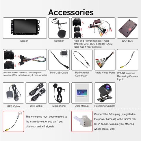 8Core Android 15 Car Stereo Radio for 2007-2013 Chevy Silverado GMC Sierra in Kuwait