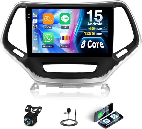 [4G+128G] Car Radio for Jeep Cherokee 2013-2018 10.1" Touchscreen in Kuwait