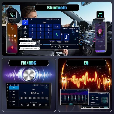 [8 Core 6G+128G] Android 15 Car Stereo for Hyundai Santa Fe 2006-2012 with Wireless CarPlay Android Auto,9" Touchscreen Santa Fe Car Radio with Mirror Link WiFi/GPS DSP Bluetooth FM/RDS+Backup Camera in Kuwait