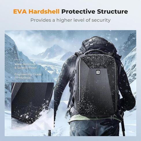 K&F CONCEPT Camera Backpack Bag, Drone Backpack with Pre-Scored Foam in Kuwait