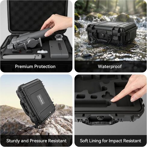 FPVtosky Double-Layer Hard Case for DJI Osmo Mobile 8P, Waterproof portable Shoulder Shoulder Bag for OM8P Gimbal Stabilizer Accessories [Case Only] in Kuwait