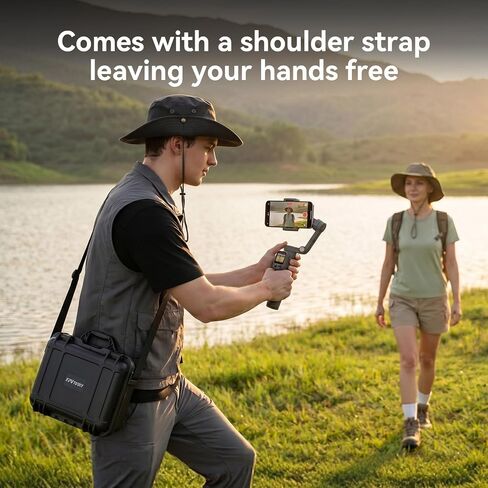 FPVtosky Double-Layer Hard Case for DJI Osmo Mobile 8P, Waterproof portable Shoulder Shoulder Bag for OM8P Gimbal Stabilizer Accessories [Case Only] in Kuwait