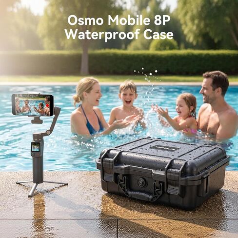 FPVtosky Double-Layer Hard Case for DJI Osmo Mobile 8P, Waterproof portable Shoulder Shoulder Bag for OM8P Gimbal Stabilizer Accessories [Case Only] in Kuwait