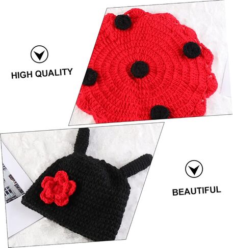 Baby Ladybug Photography Prop Outfits, Crochet Ladybug Cape for Photo Shoot in Kuwait