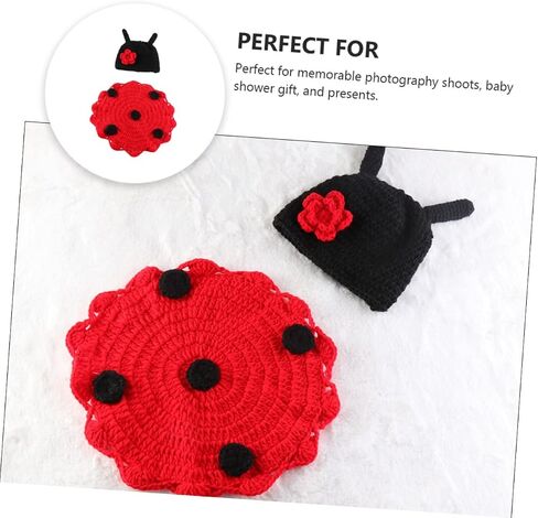 Baby Ladybug Photography Prop Outfits, Crochet Ladybug Cape for Photo Shoot in Kuwait
