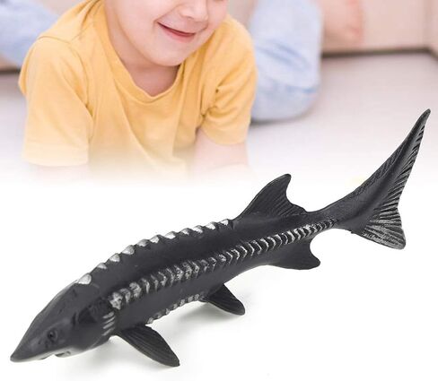 JTLB Lifelike Sturgeon Fish Model, Artificial Plastic Fish Toy with Vivid Shape for Home Decor, Photography Props, Baby Safe (M-1528 Chinese Sturgeon) in Kuwait