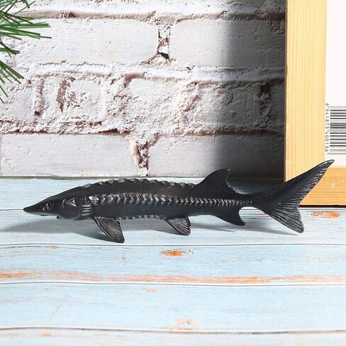 JTLB Lifelike Sturgeon Fish Model, Artificial Plastic Fish Toy with Vivid Shape for Home Decor, Photography Props, Baby Safe (M-1528 Chinese Sturgeon) in Kuwait