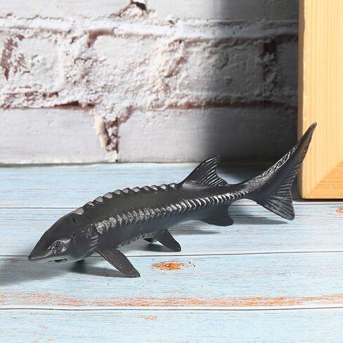 JTLB Lifelike Sturgeon Fish Model, Artificial Plastic Fish Toy with Vivid Shape for Home Decor, Photography Props, Baby Safe (M-1528 Chinese Sturgeon) in Kuwait
