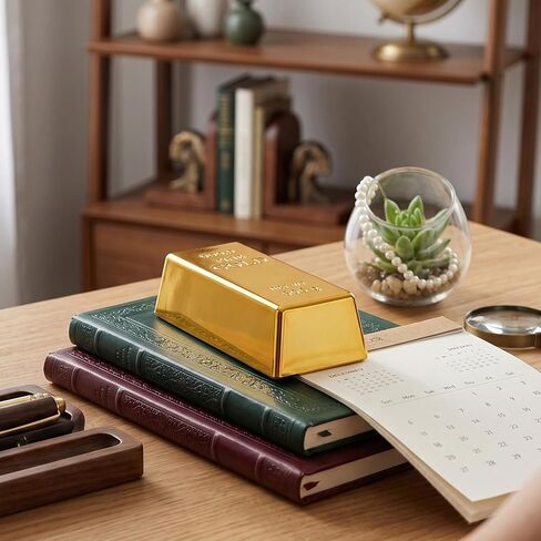 Small Gold Bar Replica ABS Plastic Door Stopper Decorative Fake Prop for Photography Display Party Props (Small Size) in Kuwait