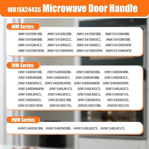 WB15X24435 Microwave Door Handle, for Ge Microwave Door (Black) - 2 Pack in Kuwait
