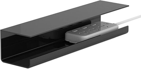 Under Desk Cable Management, Cable Management Tray Clamp Mount Organizer Wire Tray for Home Office Standing Desk (Black) in Kuwait