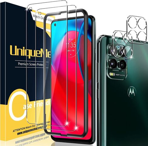 UniqueMe [ 2+2 Pack Screen Protector Compatible with Motorola moto G stylus 5G 2021 Tempered Glass Screen Protector + Camera Lens Protector [Not for Moto G Stylus 4G 2021]【Only for 2021 model】 in Kuwait