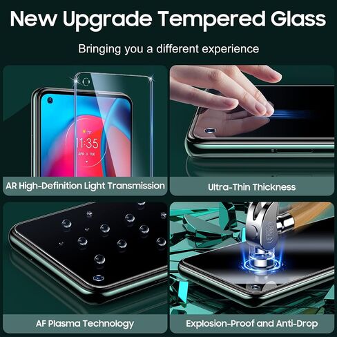 UniqueMe [ 2+2 Pack Screen Protector Compatible with Motorola moto G stylus 5G 2021 Tempered Glass Screen Protector + Camera Lens Protector [Not for Moto G Stylus 4G 2021]【Only for 2021 model】 in Kuwait