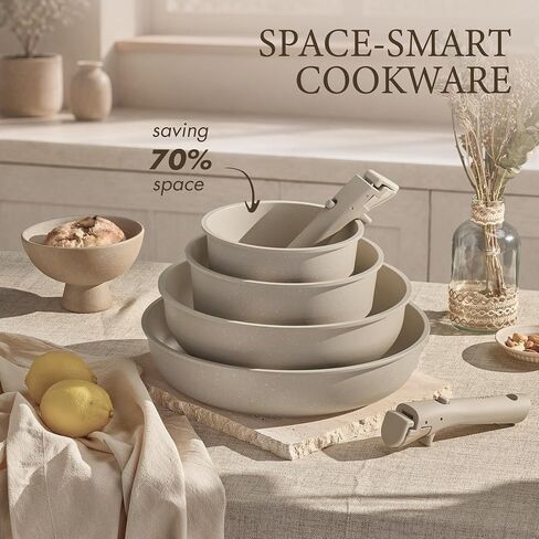 CAROTE 27pcs Pots and Pans Set Non Stick, Detachable Handle Cookware Sets in Kuwait