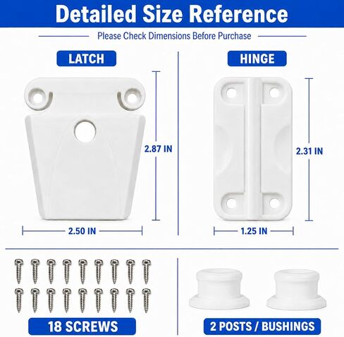 Cooler Replacement Hinge and Latch Kit for Igloo Coolers 25–165 Qt, 3 Hinges 2 Latches 18 Stainless Steel Screws, Heavy Duty Cooler Repair Parts, Durable Cooler Lid Hardware Replacement Set in Kuwait