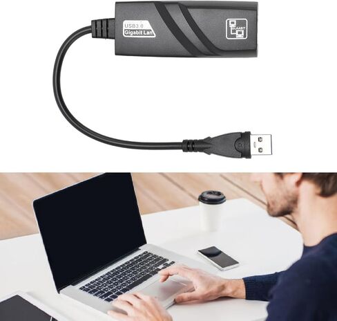 USB C to Ethernet Adapter, USB 3.0 to 10 100 1000Mbps Wired Network, USB to Ethernet Adapter for Laptops Tablet, Compatible with Visat 7 8 10 11 in Kuwait