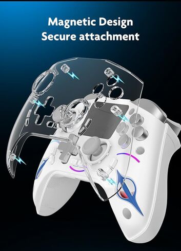 Multi-Function Wireless Pro Controller with Interactive Screen,for Switch/PS4/PC/Android/iOS/SteamDeck, 4 Programmable Buttons, Turbo, 6-axis Gyro, Dual Vibration, RGB Lighting, Hall Effect Joystick Trigger, 1200mAh battery in Kuwait