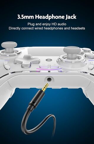 Multi-Function Wireless Pro Controller with Interactive Screen,for Switch/PS4/PC/Android/iOS/SteamDeck, 4 Programmable Buttons, Turbo, 6-axis Gyro, Dual Vibration, RGB Lighting, Hall Effect Joystick Trigger, 1200mAh battery in Kuwait