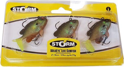 Storm Fishing Lures Wildeye Live 2" Sunfish 1/4oz 3 Pack in Kuwait
