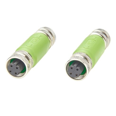 M12 D Code 4 Pin Female to Female Inline Coupler 100Mbps Cat5e Ethernet Shielded Gender Changer Circular Connector(1PC) in Kuwait