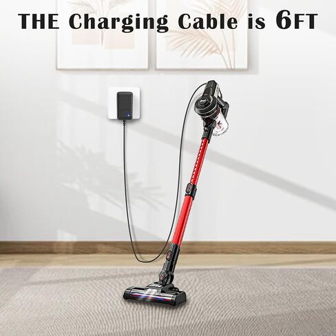 Charger for INSE Cordless Vacuum Cleaner, Compatible with Inse N5 N5S N500 N550 N560 N570 N6 N6S N600 N650 N660 V70 Vacuum, Replacement for Wowgo S108, Deik VC-1518-US Power Adapter Supply Cord in Kuwait