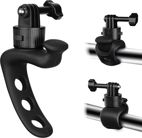 Quick Release 360° Flexible Camera Mount Wrap Band, Flexi Strap Mount, Bike Motorcycle Handlebar Roll Bar Tube Stick Pole Ski Clip Holder for GoPro/Insta360/DJI/Xtra Muse/AKASO Action Cameras in Kuwait