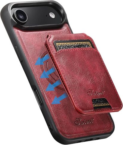 Compatible with iPhone 17 Pro Wallet Case, Magnetic 2 in 1 Detachable Card Holder Case with MagSafe, Vintage Leather RFID Blocking Flip Kickstand Case for Men Women, 6.3 Inch Brown in Kuwait
