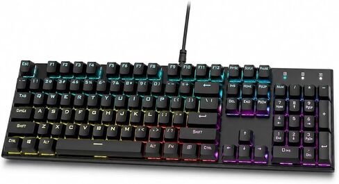 ODC RGB Mechanical Gaming Keyboard, Wired 104-Key with Blue Switches in Kuwait