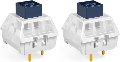 120 PCS Kailh Box White Clicky Switches,3-Pin 45gf Crisp Clicker/Pre Lubed/Dust&Waterproof switches for Gaming Keyboard and 3D Prints in Kuwait