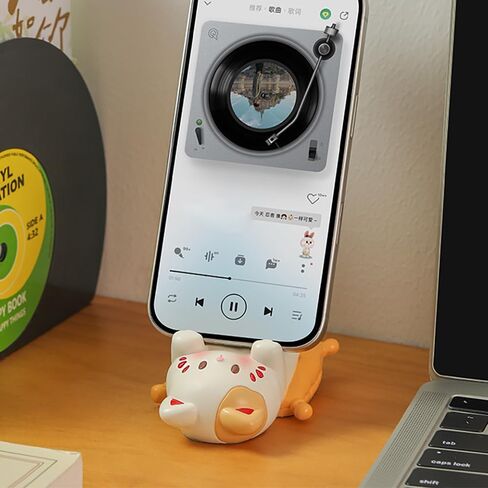 Cute Cat Glasses Holder for Desk Cat Mobile Phone Holder Stand Resin Spectacles Holder Shelf for Office Home Bracket Nightstand Home Office Decor in Kuwait