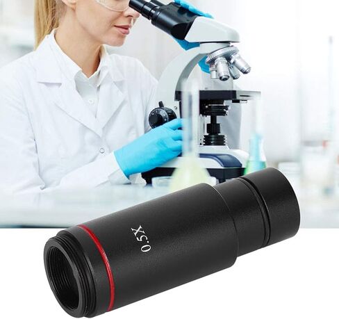 Durable Glass 0.5X C Mount Microscope Adapter Lens, Wellmade for Clear Images, Ideal for Electronic Eyepieces and CCD Cameras in Kuwait