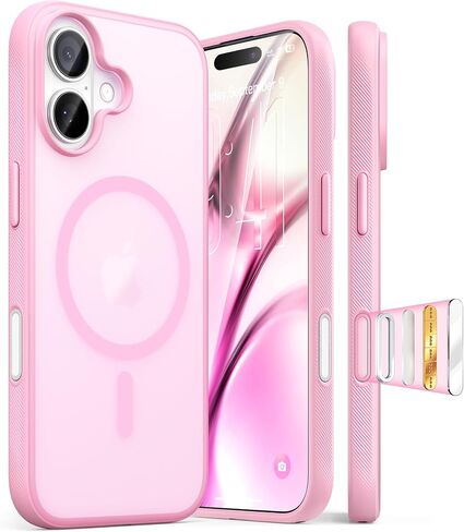 Maledan Non-Slip Grip Textured Case for iPhone 17 Case Lavender, Magnetic MagSafe Case for iPhone 17, Military Grade Shockproof Translucent Slim Fit Camera Control Cover for Apple iPhone 17 6.3" Case in Kuwait