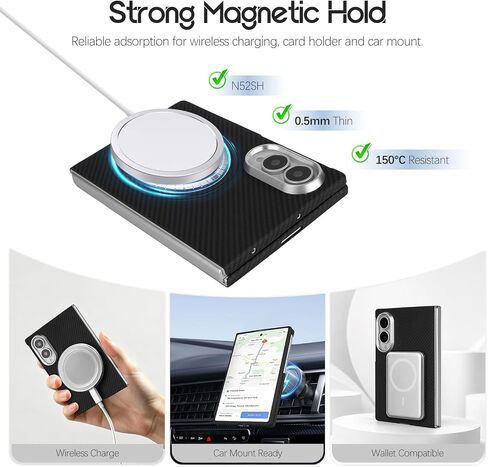 Ultra-Thin Magnetic Hand-Woven Aramid Case for Samsung Galaxy Z Fold 8 in Kuwait
