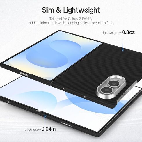 Ultra-Thin Magnetic Hand-Woven Aramid Case for Samsung Galaxy Z Fold 8 in Kuwait